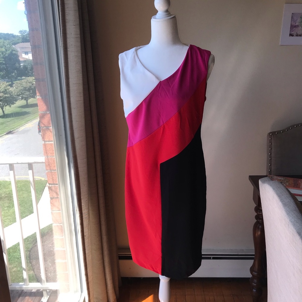 Shelby & Palmer dress in very trendy block colors